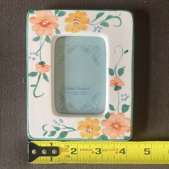 Vintage Floral "Picture This" Ceramic Photo Frame - New - Picture 3 of 4